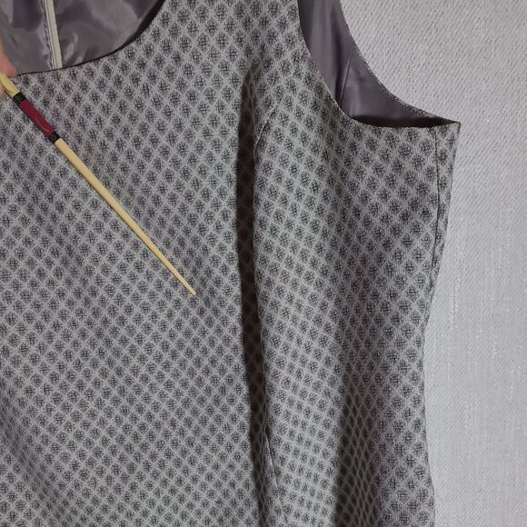 VTG Giorgio Sant Angelo Dress Sleevless Lined 18W Grey - Picture 2 of 16